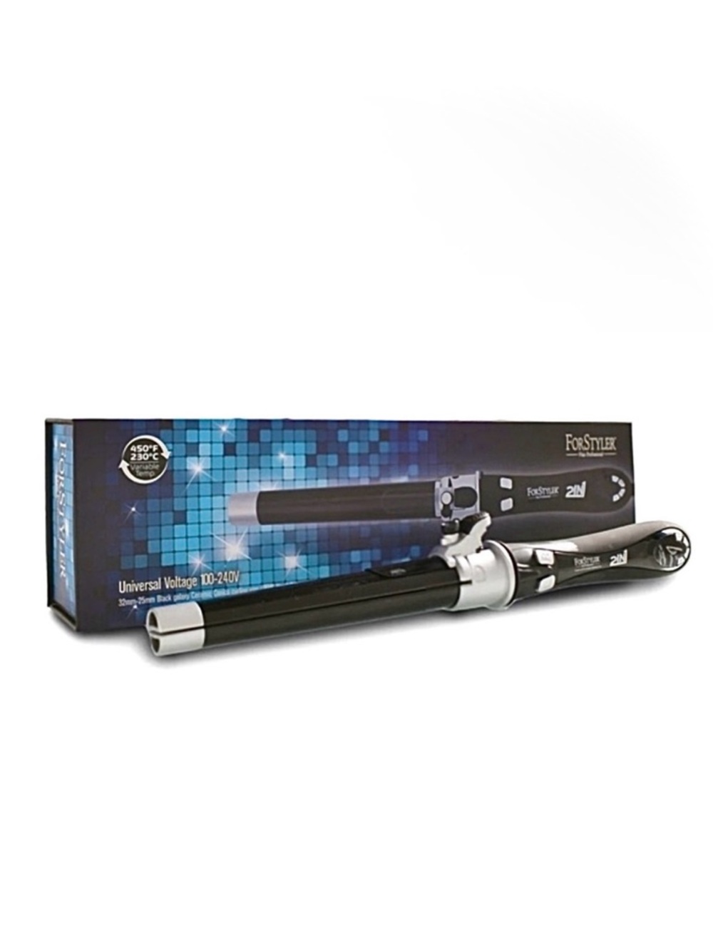ForStyler Professional ceramic 2 in 1 flat/straightening/curling iron NEW